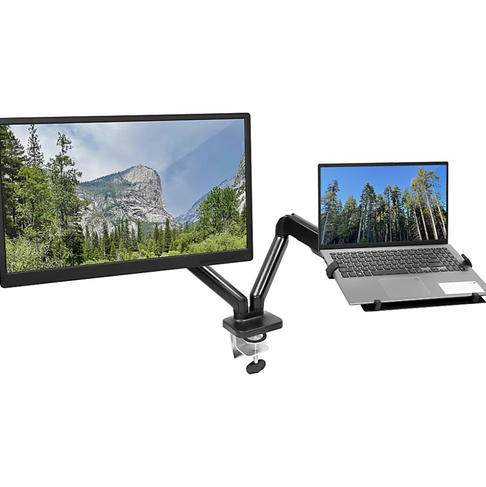 Mount-It! Height Adjustable Laptop Desk Mount, Black, MI6352LTMN