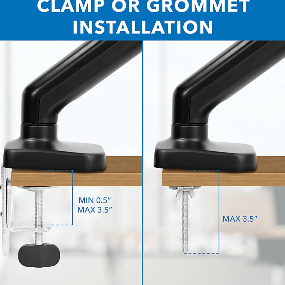 Mount-It! Height Adjustable Laptop Desk Mount, Black, MI6352LTMN
