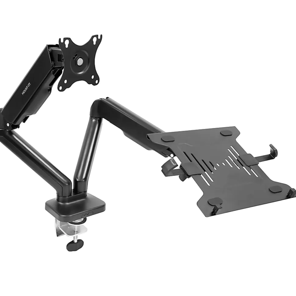 Mount-It! Height Adjustable Laptop Desk Mount, Black, MI6352LTMN