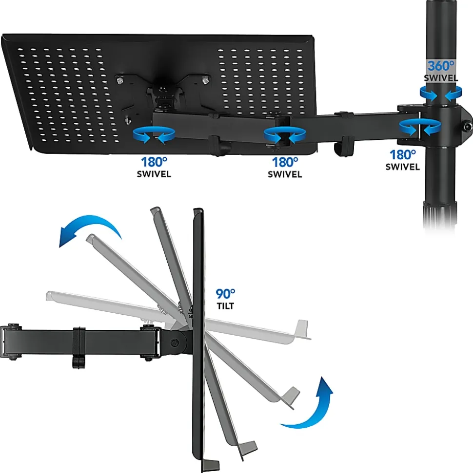 Mount-It! Laptop Notebook Desk Stand Mount, Black, MI-4352LT