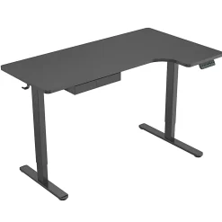 Mount-It! L-Shaped Electric Height-Adjustable Sit-Stand Desk, Black