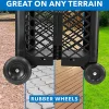 Mount-It! Mesh Rolling Utility Cart, 55 Lb Capacity