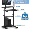 Mount-It! MI-7940B Mobile 37"W Stand-Up Desk, Black