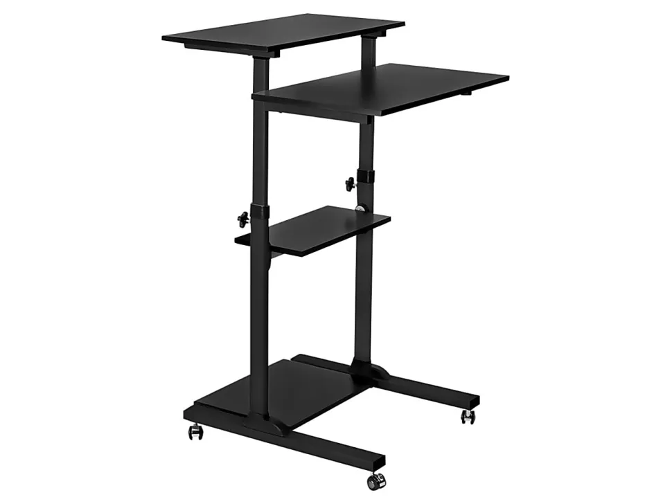 Mount-It! MI-7940B Mobile 37"W Stand-Up Desk, Black