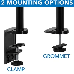 Mount-It! MI-4762 Dual-Monitor Arm Desk Mount, 17
