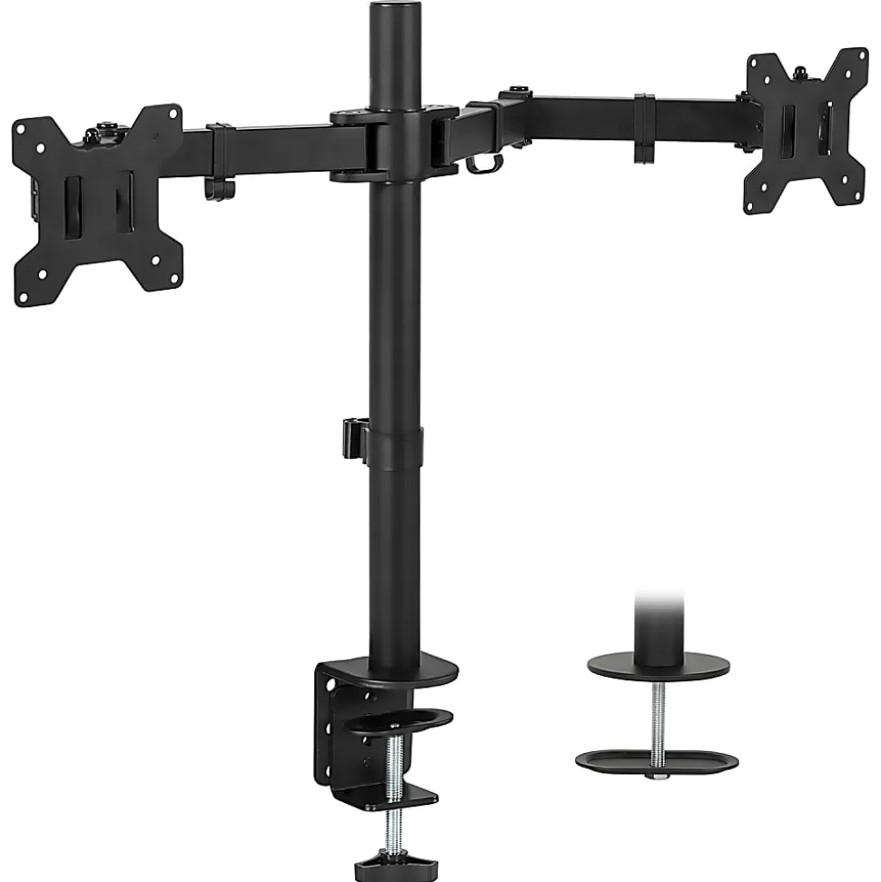 Mount-It! MI-2752 Dual Monitor Mount for 17"-32" Inch Computer Screens, Black