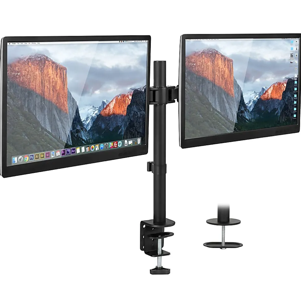 Mount-It! MI-2752 Dual Monitor Mount for 17"-32" Inch Computer Screens, Black
