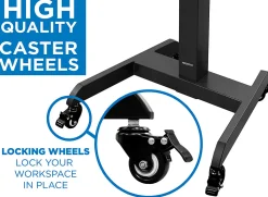 Mount-It! MI-7982 Electric Height-Adjustable Standing Mobile Workstation, 31