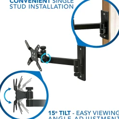 Mount-It! MI-405 Full-Motion Monitor Wall Mount, 6.4