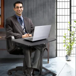 Mount-It! MI-7969 Height-Adjustable Rolling Sit-Stand Workstation, 41-3/4