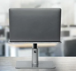 Mount-It! MI-7272, Height Adjustable Laptops (11"-15") & Monitor (24"-32") Stand, Silver