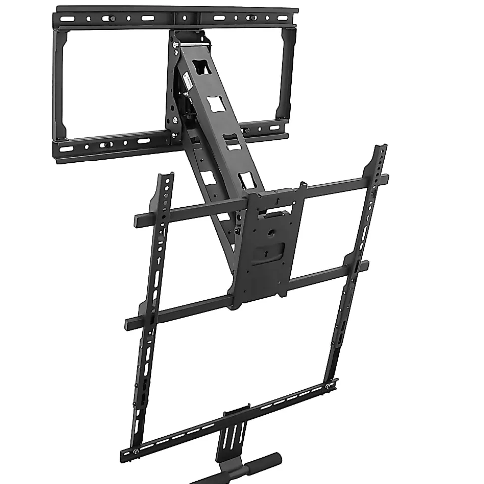 Mount-It! MI-384 Height-Adjustable Fireplace TV Mount For Screens 42" - 65", 70"H x 40"W x 13"D, Black