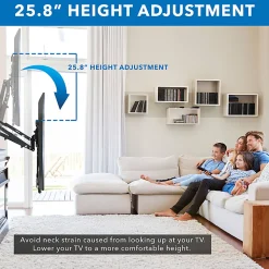 Mount-It! MI-384 Height-Adjustable Fireplace TV Mount For Screens 42