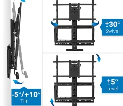 Mount-It! MI-384 Height-Adjustable Fireplace TV Mount For Screens 42