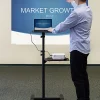 Mount-It! MI-7943 Mobile Projector Standing Desk, 33-1/2”H x 15-1/2”W x 4-1/2”D, Black