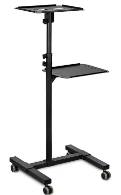 Mount-It! MI-7943 Mobile Projector Standing Desk, 33-1/2”H x 15-1/2”W x 4-1/2”D, Black