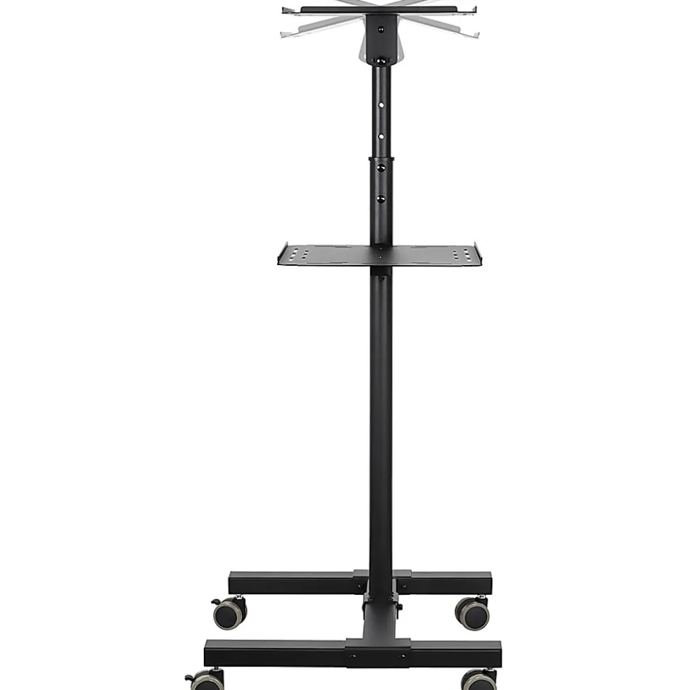 Mount-It! MI-7943 Mobile Projector Standing Desk, 33-1/2”H x 15-1/2”W x 4-1/2”D, Black