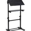 Mount-It! MI-7941Mobile Stand-Up Desk Lectern, 41"H x 20"W x 5-15/16"D, Black