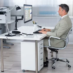 Mount-It! MI-4761 Single Monitor Arm Desk Mount, 16"H x 6"W x 4.8"D, Black
