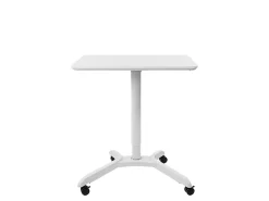 Mount-It! MI-7975 Standing Mobile Laptop Cart Workstation, 29-15/16”H x 28”W x 21-1/8”D, White