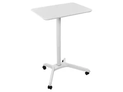 Mount-It! MI-7975 Standing Mobile Laptop Cart Workstation, 29-15/16”H x 28”W x 21-1/8”D, White