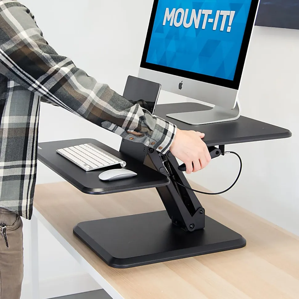 Mount-It! MI-STP109 Active Essentials Ergonomic 2-Piece Office Desk Riser Bundle
