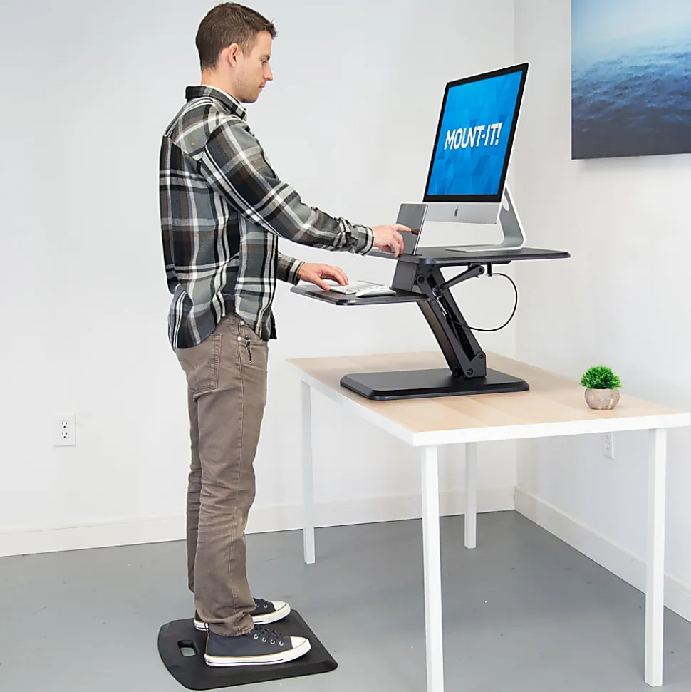 Mount-It! MI-STP109 Active Essentials Ergonomic 2-Piece Office Desk Riser Bundle