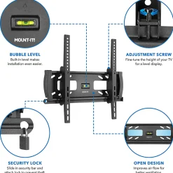 Mount-It! MI-2244T Lockable Anti-Theft TV Wall Mount, 7