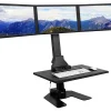 Mount-It! MI-7983 Triple-Monitor Electric Standing Desk Riser, Black