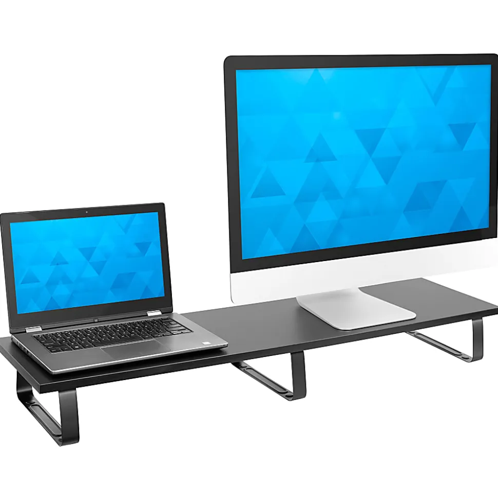 Mount-It! MI-7267 40"W Dual-Monitor Desk Riser, Black
