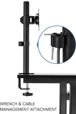 Mount-It! Mobile Computer Workstation With Monitor Mount, 54