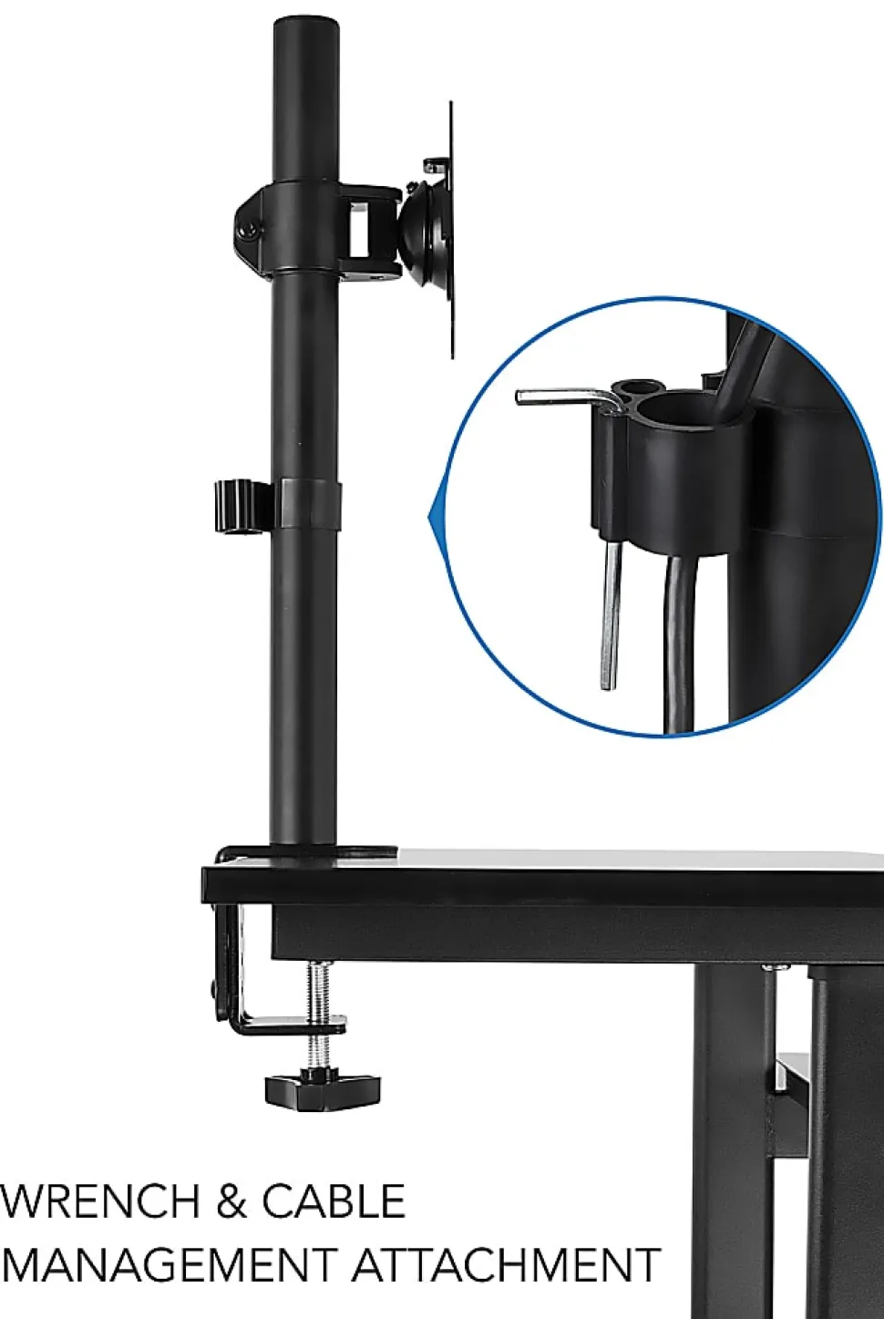 Mount-It! Mobile Computer Workstation With Monitor Mount, 54"H x 27-1/2"W x 26"D, Black