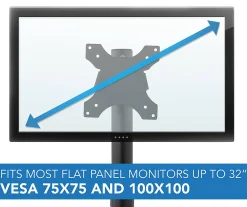 Mount-It! Mobile Computer Workstation With Monitor Mount, 54