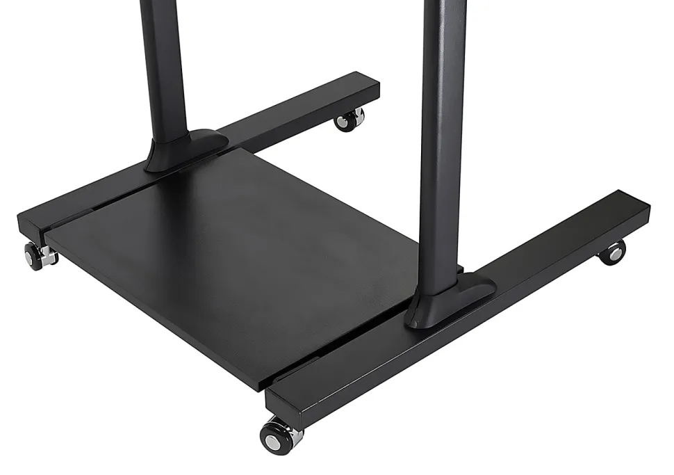 Mount-It! Mobile Computer Workstation With Monitor Mount, 54"H x 27-1/2"W x 26"D, Black
