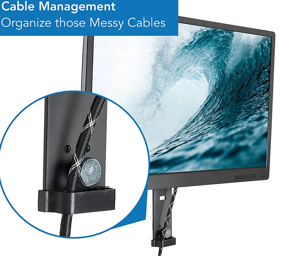 Mount-It! Over Cubicle Monitor Mount Hanger, 16"H x 4"W x 5"D, Black