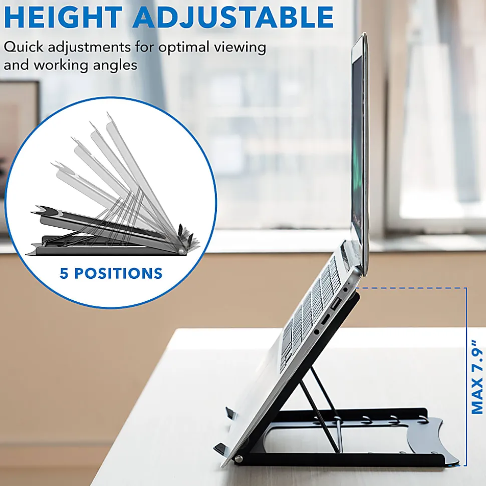 Mount-It! Portable Folding Stand for Laptops Up To 15", MI-7270