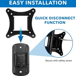 Mount-It! Single Stud Tilt And Swivel TV Wall Mount For Screens Up To 32