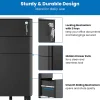 Mount-It! Slim 20"D Vertical 3-Drawer Rolling File Cabinet, Black