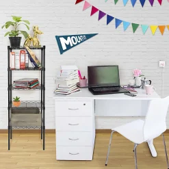 Mount-It! Stainless-Steel Adjustable Shelving Unit, 5-Tiers, 48-1/2
