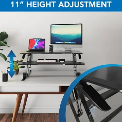 Mount-It! Standing Desk Converter With Adjustable Height And 38