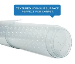 Mount-It! Studded Plastic Office Chair Floor Protector For Hardwood Floors, 35.5”W x 47”H, Clear