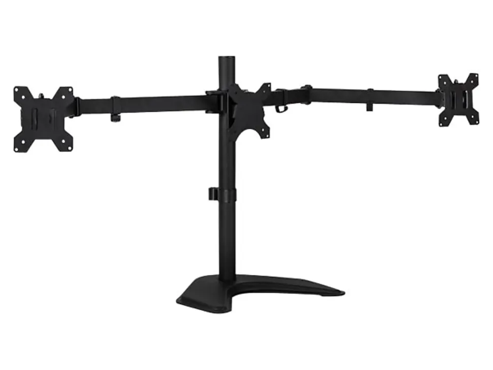 Mount-It! Triple Monitor Desk Stand, Black, MI-2789