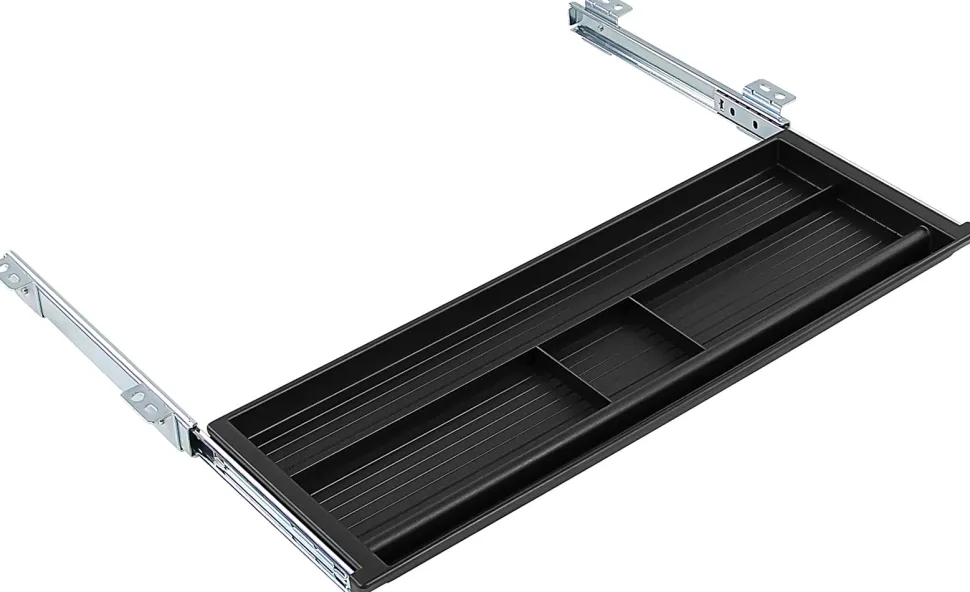 Mount-It! Under Desk Pencil Drawer, 2"H x 21-1/4"W x 5-5/8"D, Black