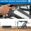 Mount-It! 33"W Electric Adjustable Height Sit-Stand Desk Converter With Dual Monitor Mount, Black