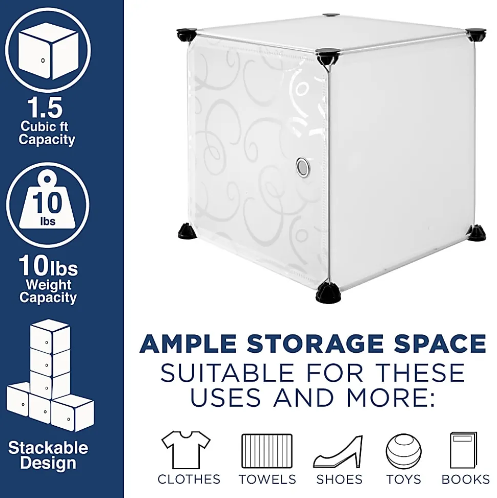 Mount-It! Work-It WI-40 Modular Cube Storage, Large Size, Black, Set Of 6 Cubes