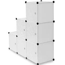 Mount-It! Work-It WI-40 Modular Cube Storage, Large Size, Black, Set Of 6 Cubes
