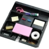 3M™ Plastic 11-Compartment Storage Desk Drawer Organizer, 1" x 11 3/4" x 11 14/16", Black