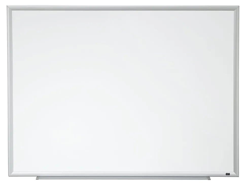 3M™ Porcelain Magnetic Dry-Erase Whiteboard, 24" x 36", Aluminum Frame With Silver Finish