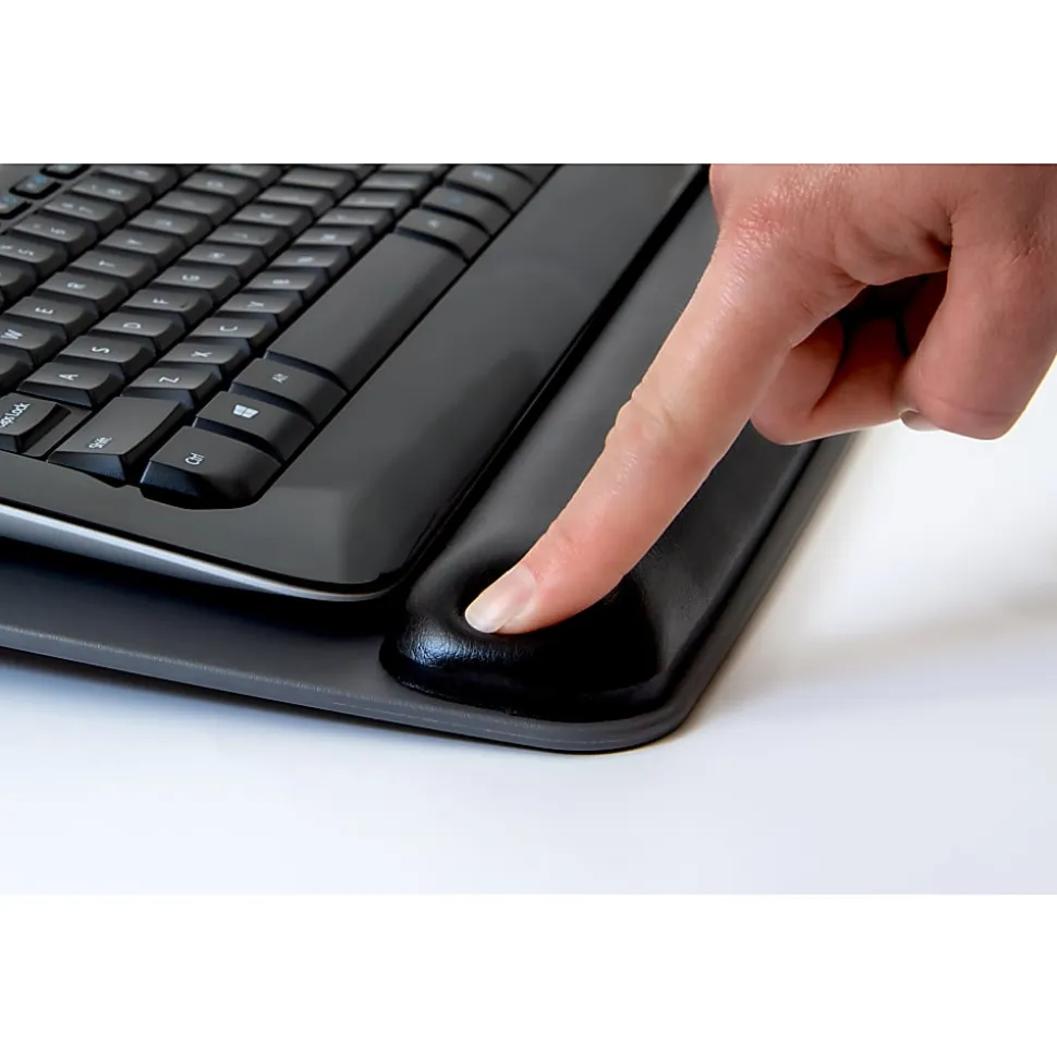 3M Precise™ Adjustable Platform For Keyboard And Mouse With Gel Wrist Rest, Black/Metallic Gray