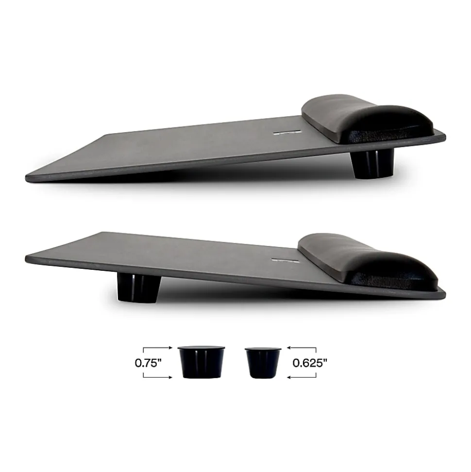 3M Precise™ Adjustable Platform For Keyboard And Mouse With Gel Wrist Rest, Black/Metallic Gray